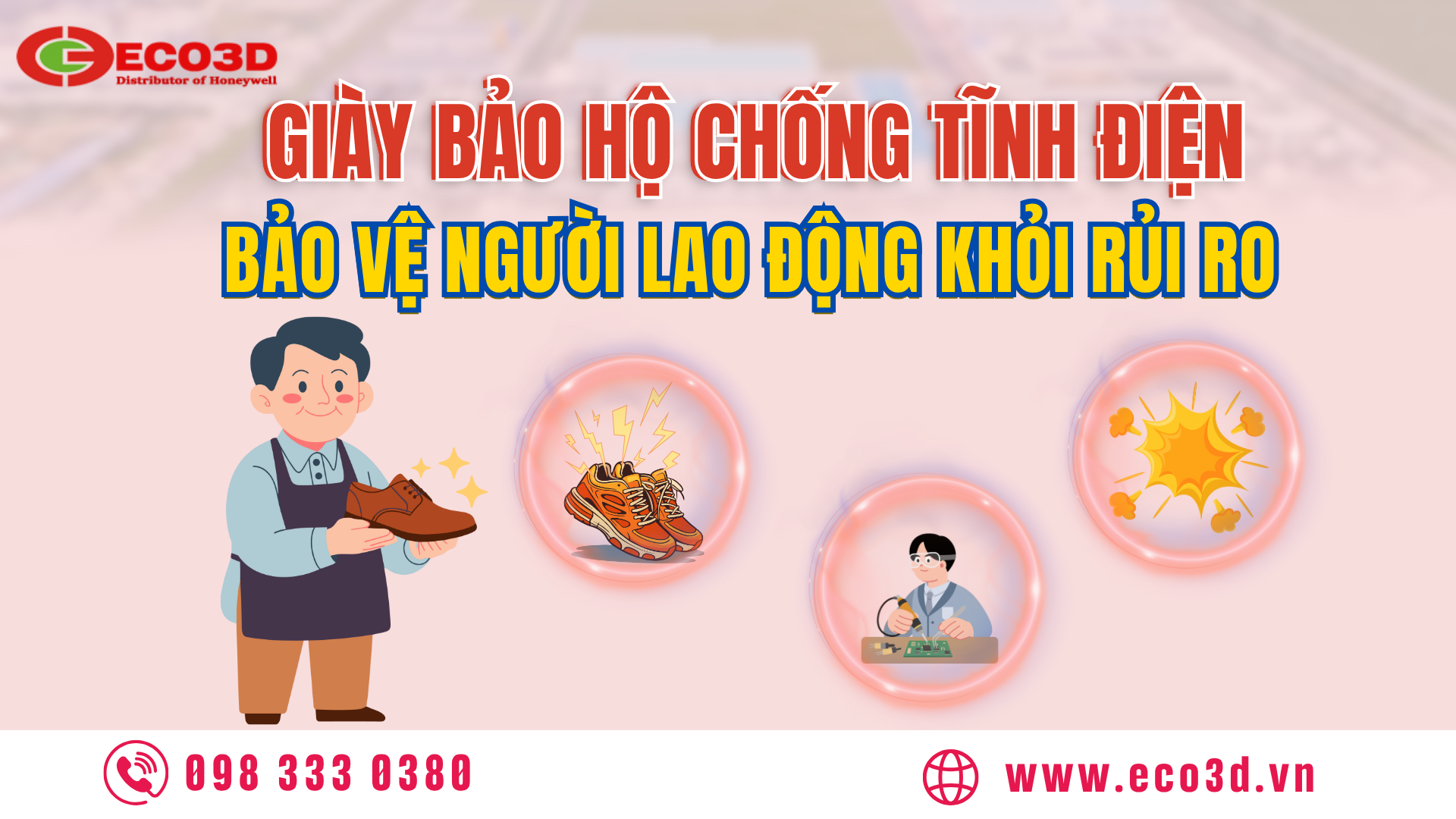 Giày bảo hộ chống tĩnh điện – Bảo vệ người lao động khỏi rủi ro